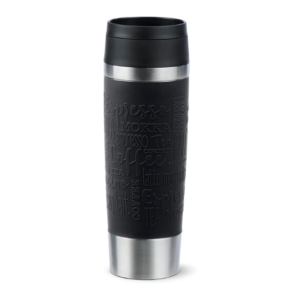 Travel Mug Classic Insulated Mug 0.5 Litres, Comfort Screw Cap, Stainless Steel, 6 Hours Hot and 12 Hours Cool, 100% Leak-Proof, Dishwasher Safe, 360° Drinking Opening, Black