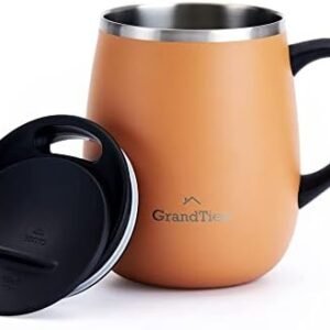 Grandties 460ml Thermal Coffee Mug with Handle & Sliding Lid
